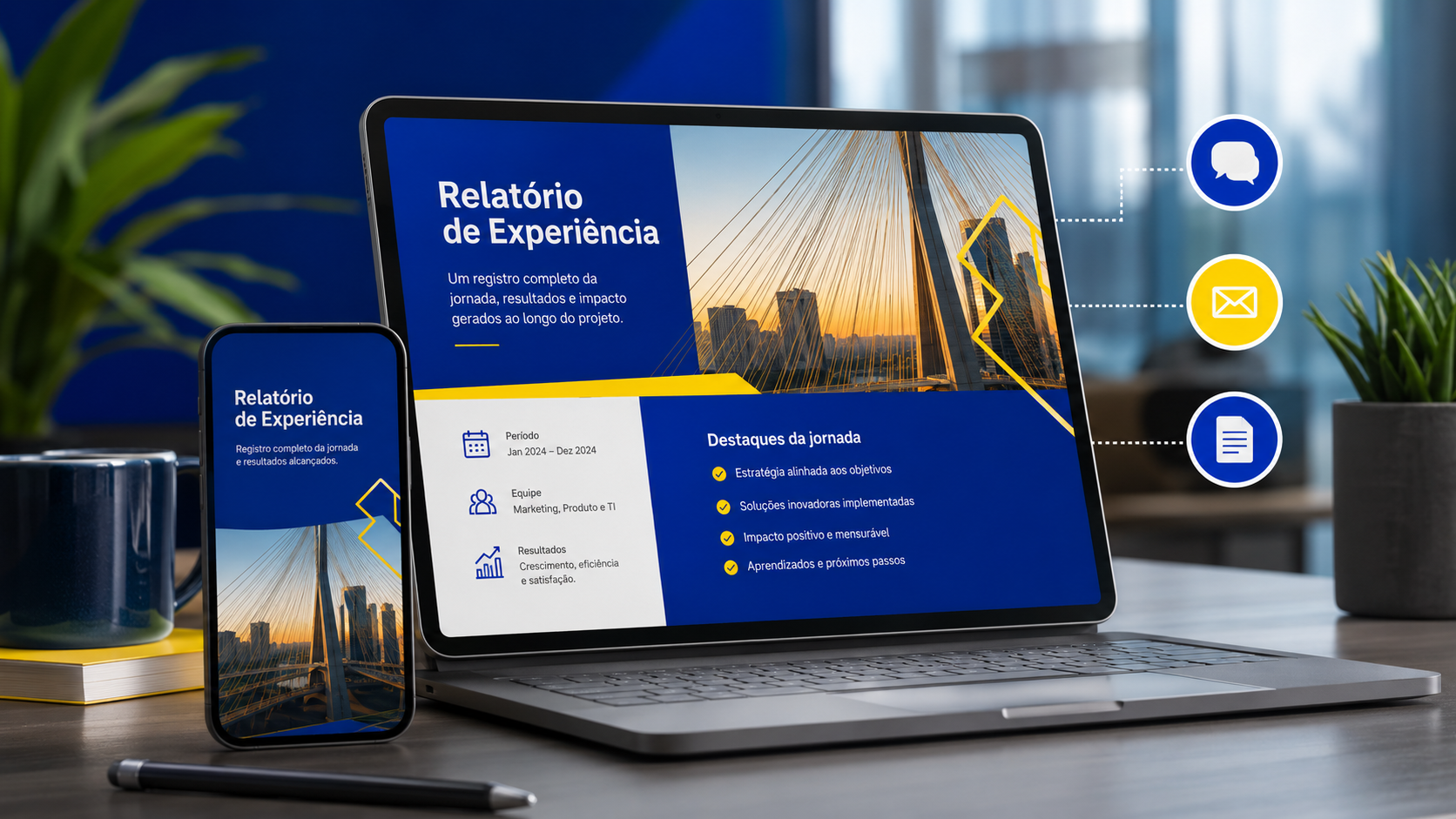 Registro final em PDF em ambiente de trabalho digital